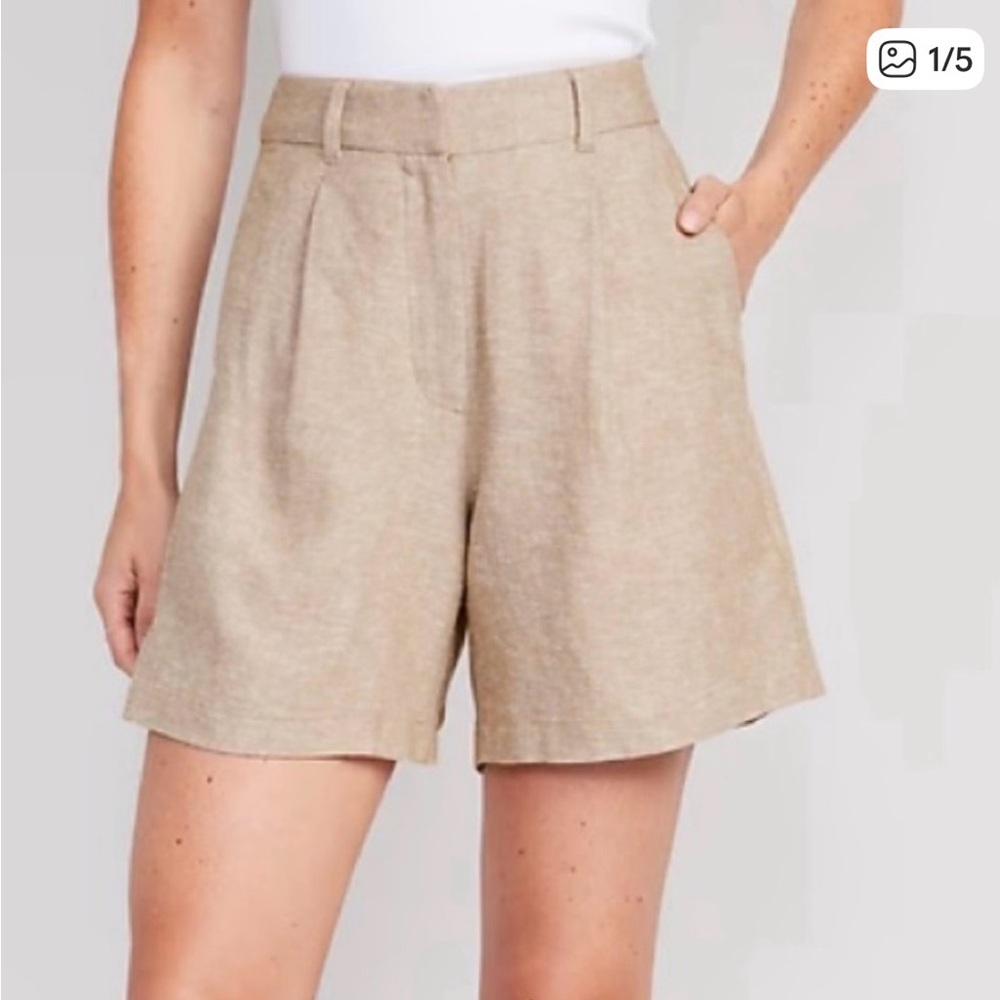 Old Navy women’s khaki linen blend shorts, medium